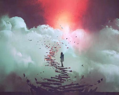 Canvas Bulutların Üzerinde Sayılarla Boyama Seti   Kasnaklı 90 x 110 cm