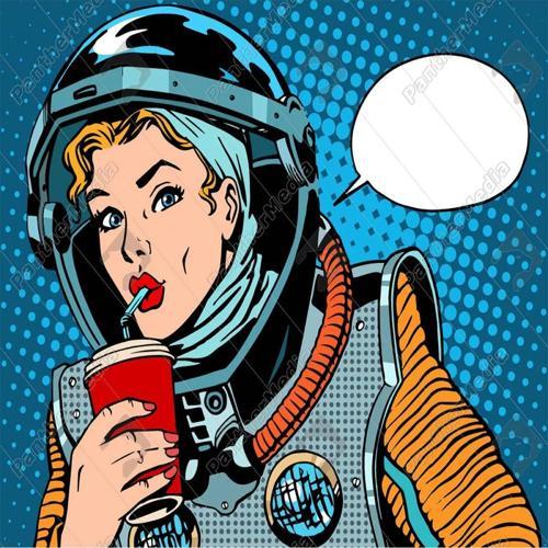 Canvas Popart Astronot Sayılarla Boyama Seti   Kasnaklı 70 x 90 cm