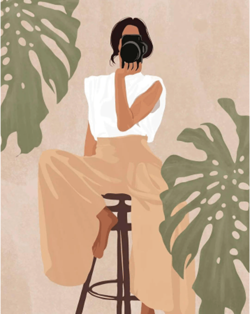 Canvas Kadının Esareti 9 Sayılarla Boyama Seti Kasnaklı 100 x 140 cm