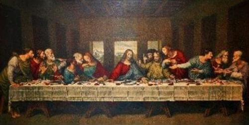 Canvas Leonardo Ve Son Yemek Sayılarla Boyama Seti  Kasnaklı 100 x 140 cm