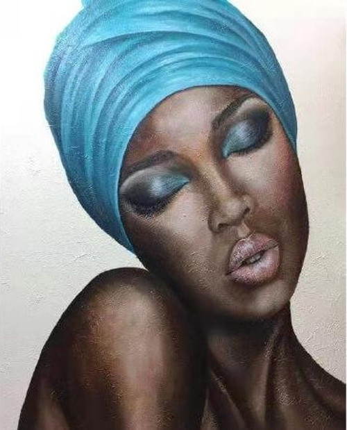 Canvas Uykudaki Güzel Sayılarla Boyama Seti Kasnaklı 50 x 65 cm