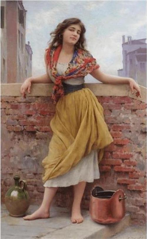 Canvas Köylü Güzeli Sayılarla Boyama Seti  Kasnaklı 50 x 65 cm