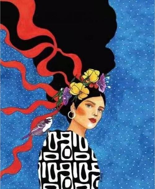 Canvas Modern Kadın Boyama  Seti  Kasnaklı 40 x 50 cm
