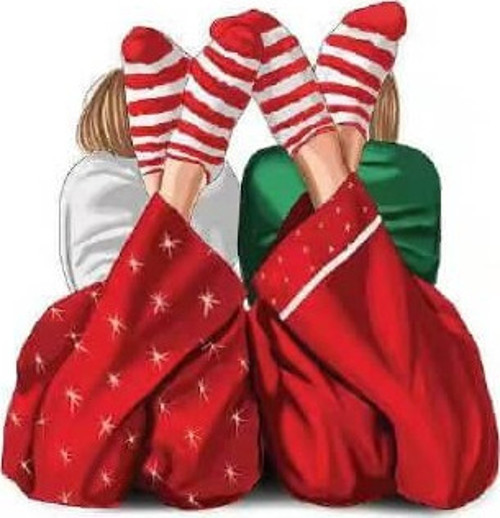 Canvas Yeni Yılda Pijama Partisi Sayılarla Boyama Seti Kasnaklı 60 x 75 cm