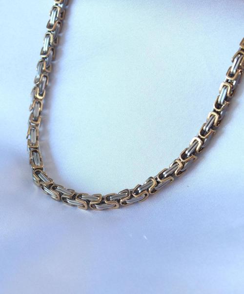 316L Çelik Mix Renk Kral Zincir Model Erkek Kolye