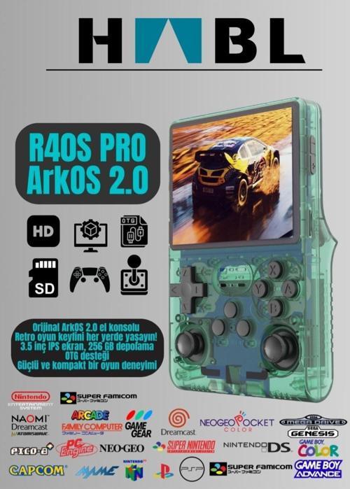 Retro Arcade R40S Pro Arkos 2.0 30.000 Oyunlu El Konsolu 256 Gb