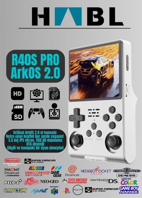 Retro Arcade R40S Pro Arkos 2.0 30.000 Oyunlu El Konsolu 256 Gb