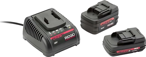 Rıdgıd 45433 ST-330 için 2 Adet 18V Akü ve 1 Adet Şarj Cihazı Seti