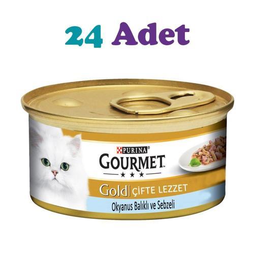 Parça Etli Okyanus Balıklı Ve Ispanak Soslu Kedi Konservesi 85g (24 Adet)