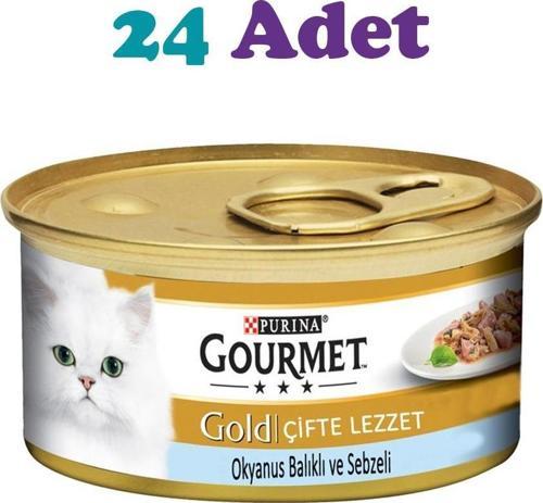Parça Etli Okyanus Balıklı Ve Ispanak Soslu Kedi Konservesi 85g (24 Adet)