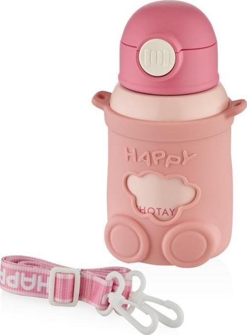 Happy Everyday Çelik Termos Matara Çocuk 480Ml Pembe