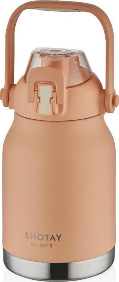 Çelik Termos Matara Phone Holder 1000Ml Somon