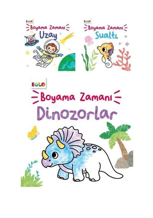 Eolo Dinozorlar-Sualtı-Uzay Boyama Kitapları Seti