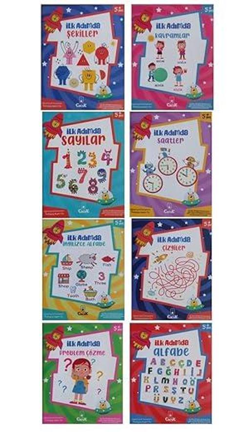Floki Çocuk 5+ Yaş Çocuklar İçin İlk Adımda Aktivite Ve Etkinlik Kitapları 8 Kitap