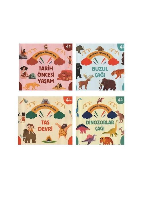 Floki Çocuk 4+ Yaş Çocuklar İçin Etkinliklerle Eğlenceli Tarih - 4 Kitap Set