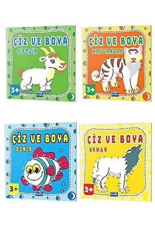 Parıltı Yayınları Çiz Ve Boya Seti 4 Kitap