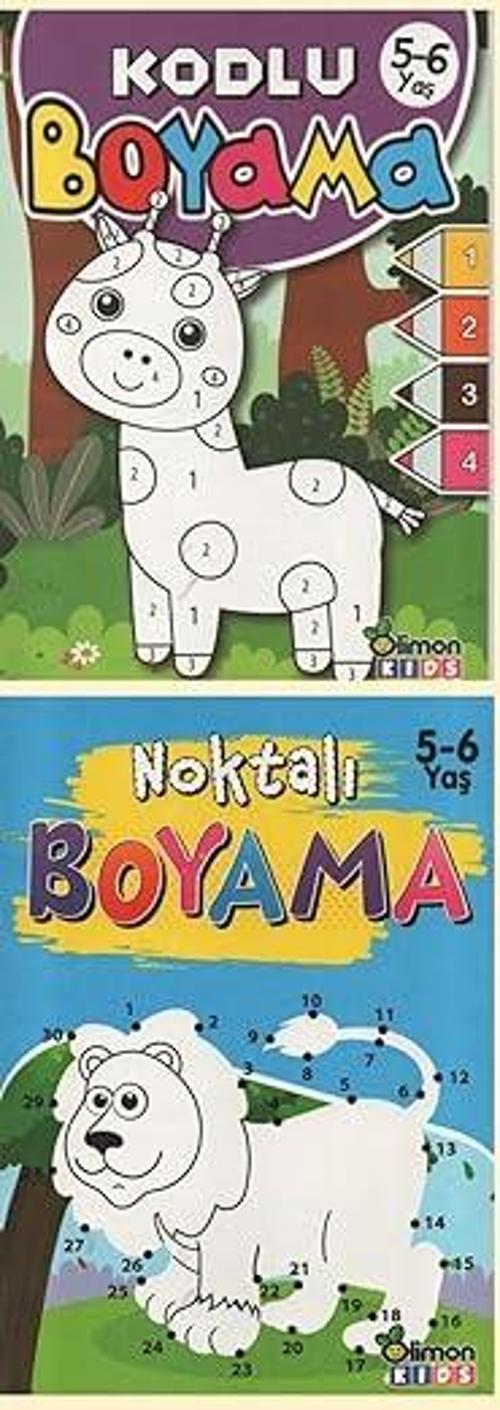 Parıltı Yayınları 5-6 Yaş Çocuklar İçin Noktalı Boyama-Kodlu Boyama