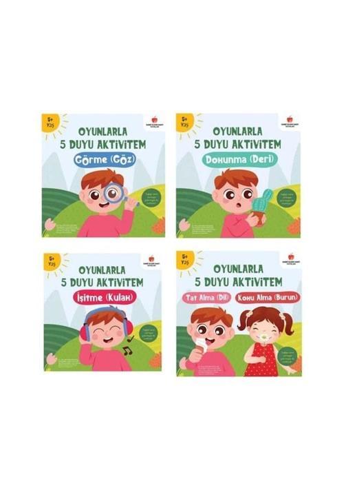 Sabri Ülker Vakfı 5+ Yaş Çocuklar İçin Oyunlarla 5 Duyu Aktivitem-4 Kitap Set