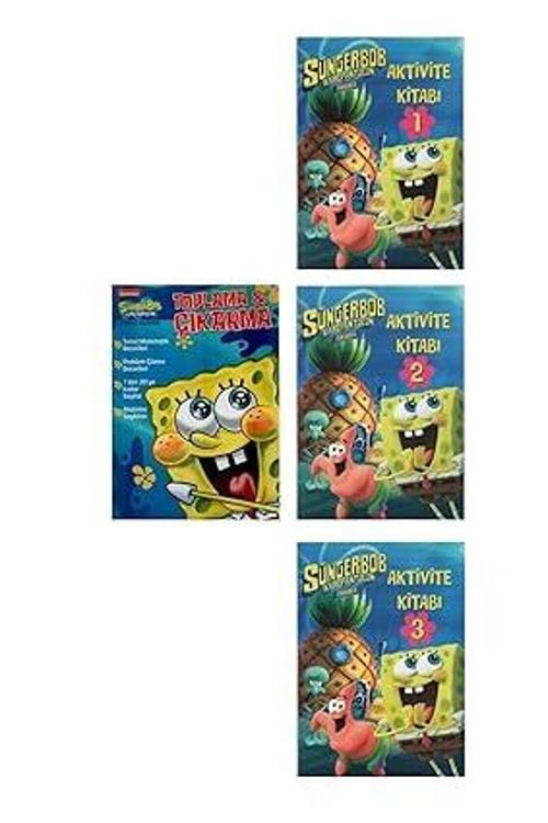 Çocuk Gezegeni Süngerbob Karepantolon Firarda Aktivite Kitapları 4 Kitap