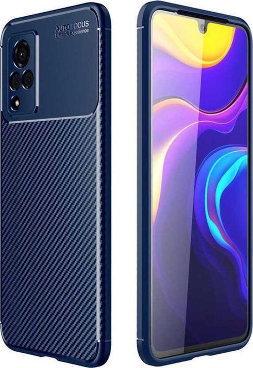 Vivo V21 Cep Telefonu Için Kılıf Karbon Tasarım Negro Kapak