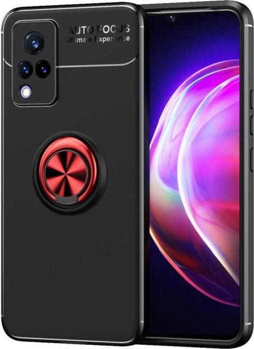 Vivo V21 Uyumlu Cep Telefonu Için Dönebilen Yüzüklü Standlı Silikon Ravel Kapak