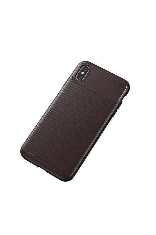 Iphone X Uyumlu Cep Telefonu  Kılıf Karbon Tasarım Negro Kapak