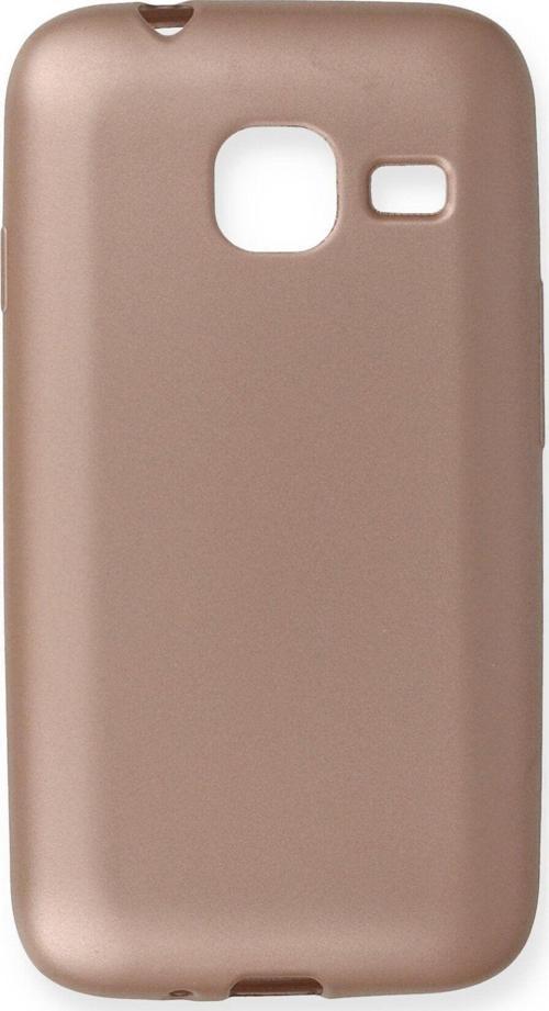 Samsung Galaxy J1 Mini Için Uyumlu Kılıf Yumuaşk Renkli Esnek Premium Rubber Silikon - Rose Gold