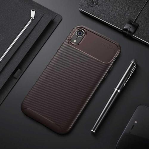 Iphone Xr 6.1 Için Uyumlu Kılıf Karbon Tasarım Negro Kapak