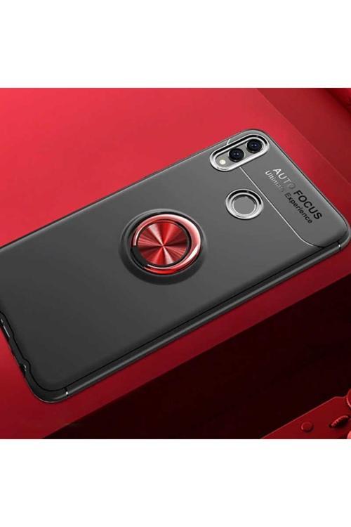 Huawei Honor 8C Uyumlu Cep Telefonu Için Dönebilen Yüzüklü Standlı Silikon Ravel Kapak