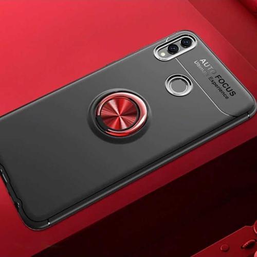 Huawei Honor 8C Uyumlu Cep Telefonu Için Dönebilen Yüzüklü Standlı Silikon Ravel Kapak