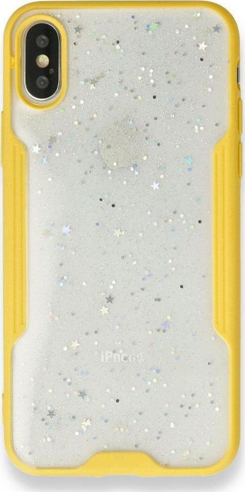 İphone Xs Kılıf Platin Simli Silikon