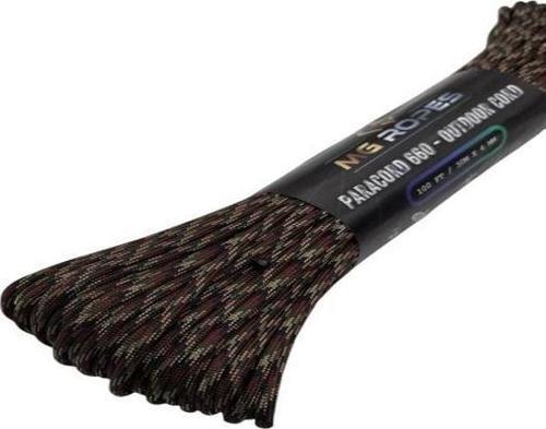 Polyester Paracord İp 660 Lb 4 mm Bordo Bej Desen 30 Metre