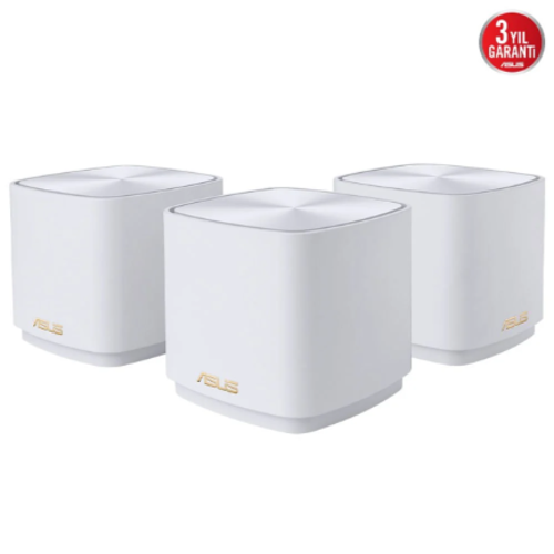 ZenWiFi XD4 Plus AX1800 WiFi6 Dual-Band Kablosuz Mesh Sistemi (Beyaz, Üçlü Paket) 90IG07M0-MO3C40