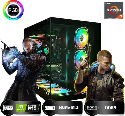 One HRA644060 Ryzen 7 8700F 64GB Ram 1TB Nvme M.2 SSD RTX4060 8GB Masaüstü Oyuncu Bilgisayarı