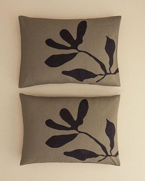 Vinette Dijital Baskılı Soft Cotton 2'Li Yastık Kılıfı Yeşil