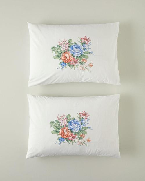 Englısh Home Rose Romance 2'Li Yastık Kılıfı Mavi