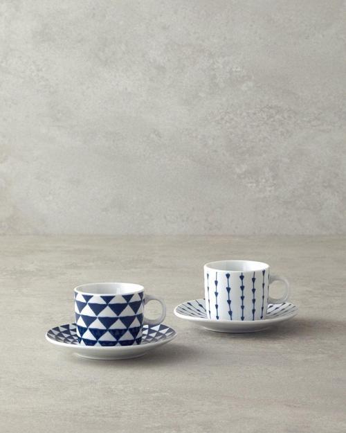 Home Trin Porselen 2'Li Kahve Fincan Takımı 80 Ml Lacivert Yeni Mdl 976538