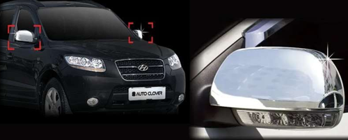 Hyundai Santa Uyumlu Fe 2006 2009 Ayna Kapağı ABS (Plastik) Krom