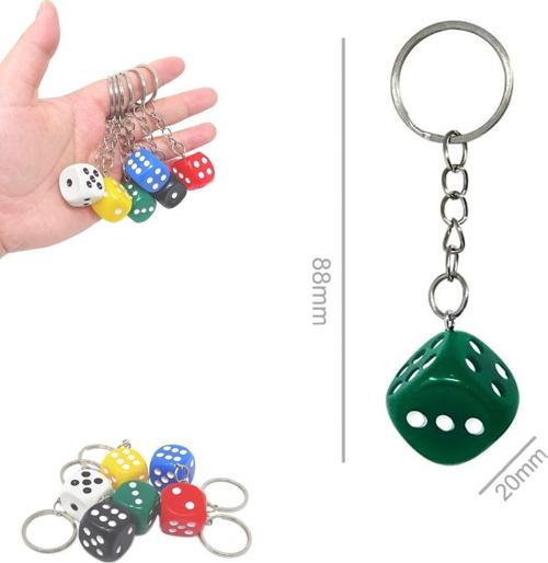 Zar Anahtarlık 1 Adet Araba Çanta Süs Anahtarlık - Yeşil