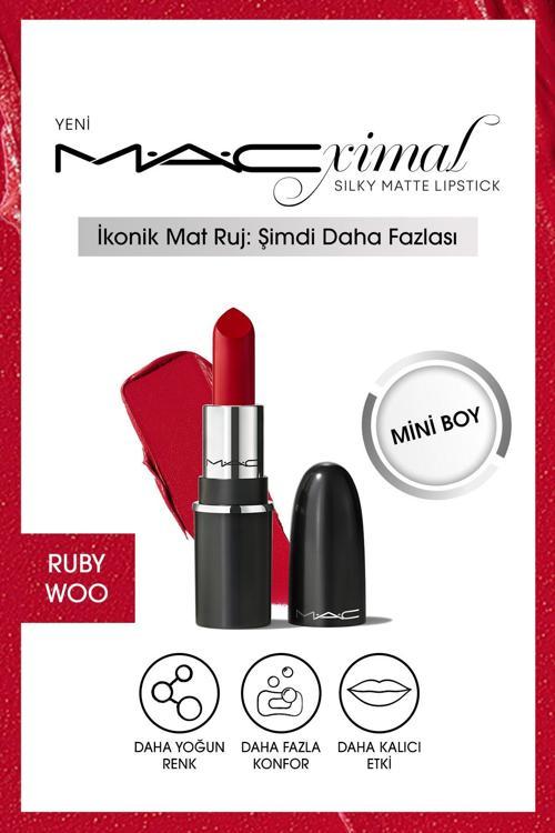 Yüksek Performanslı Tüm Gün Boyunca Kusursuz Görünen Mini Mat Ruj-Ruby Woo