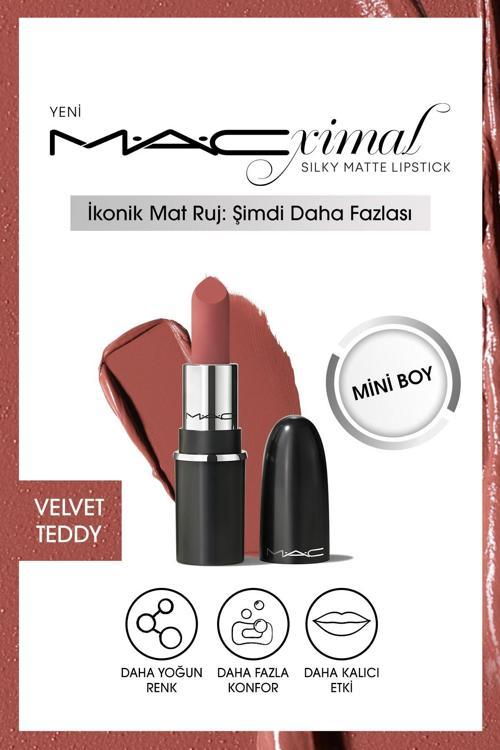 Yüksek Performanslı Tüm Gün Boyunca Kusursuz Görünen Mini Mat Ruj-Velvet Teddy
