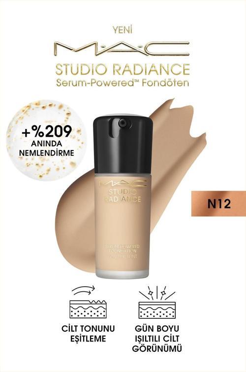 Studio Radiance Serum-Powered™ Işıltılı Bitişli Cilt Bakımı Etkili Fondöten - N12 - 30Ml