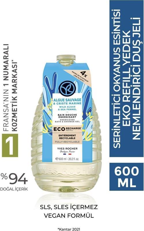 Bitkisel İçerikleri İle Cilde Yoğun Nem Veren Duş Jeli- Refill 600 Ml