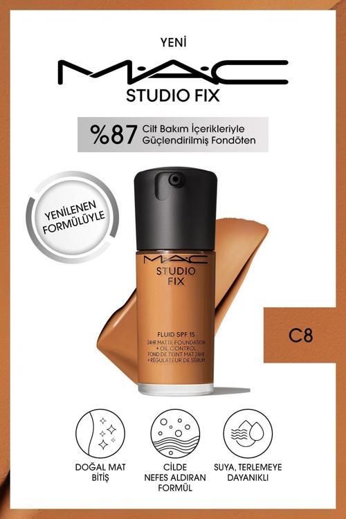 Yeni Dogal Mat Bitişli Studıo Fıx Fluıd Spf 15 Mat Fondöten-C 8 30 Ml
