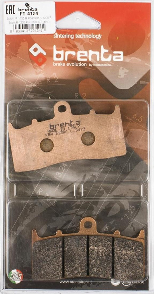Bmw R R 1150cc 2001-2006 Ön Fren Balatası Brenta Sinter Metal