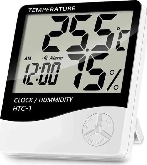 HTC-1 Dijital Termometre Saat Nem Ve Sıcaklık Ölçer