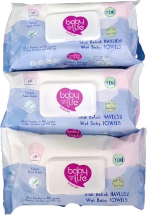 Baby Life Islak Mendil Havlu 70 Yaprak (3 Lü Paket)