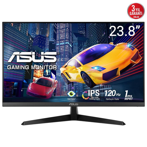 VY249HGR 23.8" 1ms, 120Hz, Full HD, HDMI, D-Sub, IPS LED, Anti Bakteriyel, Mavi Işık Filtresi, Eye Care, GAMIN
