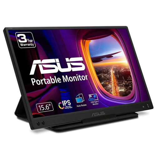 ZenScreen MB166C 15.6" 5ms, 60Hz, Full HD, USB-C, Düşük Mavi Işık, FreeSync, IPS Panel, Taşınabilir USB Monitö