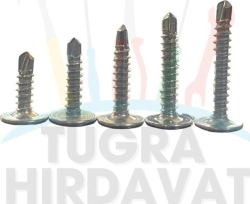 Rysb 3,9X13 Mm 100 Adet Beyaz Pul Başlı Matkap Uçlu Vida Otomatik Vida